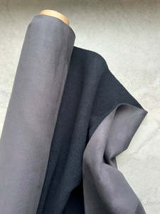 WHISTLER SMOKE GREY FAUX SUEDE BONDED WOOL (3m Length)