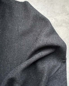 Fabric Cotton Linen Silk Wool: AREZZO CHARCOAL ITALIAN WOOL