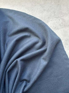 Fabric Cotton Linen Silk Wool: SMOKY BLUE MERINO KNIT