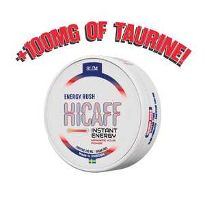 HICAFF - Energy Rush flavoured Caffeine & Taurine Pouches - 100mg