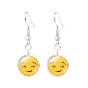 Silver Plated Emoji Earrings