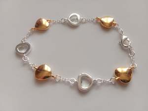 Gold & Silver Plated Bracelet (20cm)