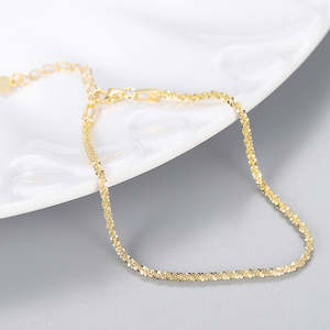 Bracelet: Yellow Gold Plated Sterling Silver Bracelet