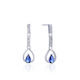 Sterling Silver Blue Cubic Zirconia Earrings