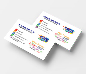 Products: Business Cards Single Side Full Colour – Hazelwood Print