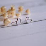 Products: Hollow Heart Studs - Silver - HBW Boutique