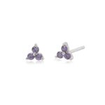 Products: Lacey Studs - Silver & Purple - HBW Boutique