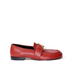 Size 38 5: Monogram Loafer - Red