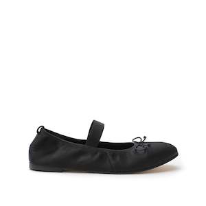 La Tribe: Ballet Flat - Black Satin