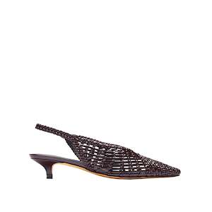 Cali Woven Mule - Bordeaux Crinkle