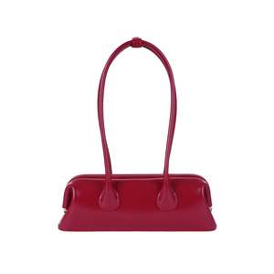 Clutch Bags: Boat Wide Mini - Plum Red