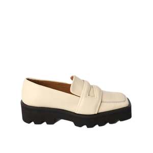 Loafers: Turner Puff Loafer - Cream