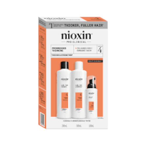 Nioxin No4 Progressive thinning for coloured dry hair trial pack 150ml