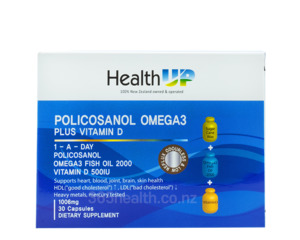 *1+1 Special* Health Up Policosanol Omega-3 Plus Vitamin D 30capsules