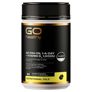 Go Healthy Fish Oil 1-A-Day+Vitamin D3 1000IU 90softgels