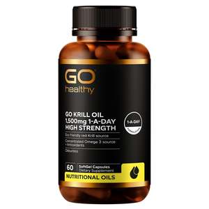 Go Healthy Krill Oil 1500mg 1-A-DAY 60Softgels