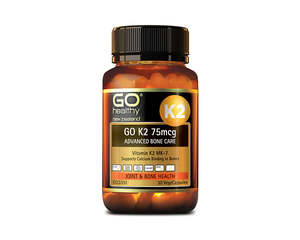Mvitamin K: Go Healthy K2 75mcg Advanced Bone Care (30vc)