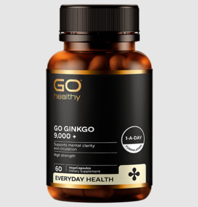 Mginkgo Biloba: Go Healthy Ginkgo 9000+ (60vc)