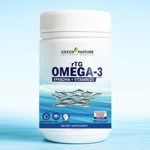 ***5+1 EVENT***Green Pasture rTG Omega3 1000mg + Vitamin D3 (180s)