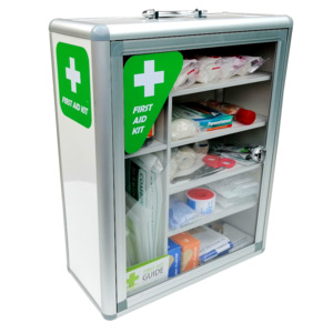 First Aid Cabinet Clear Front First Aid Kit 1-50 Person Fully Stocked – Medica&hellip;