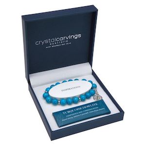 Tree of Life Inspiration Boxed Charm Bracelet TURQUOISE HOWLITE