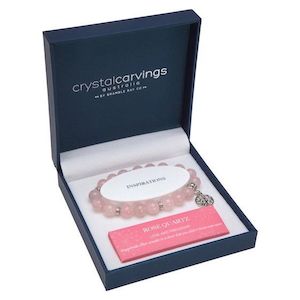 Tree of Life Inspiration Boxed Charm Bracelet ROSE QUARTZ