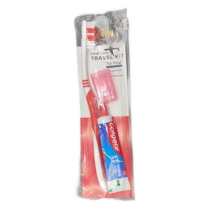Oral Hygiene: Oral Fusion Toothbrush + Colgate Toothpaste Travel Kit