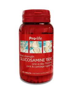 Capsules Tablets: Pro-life Glucosamine (1500mg) 250 Tablets