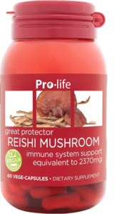 Pro-life Reishi Mushroom (2370mg) 60 Capsules