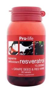 Capsules Tablets: Pro-life Resveratrol (50mg) 60 Tablets