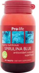 Pro-life Spirulina Blue (200mg) 100 Tablets
