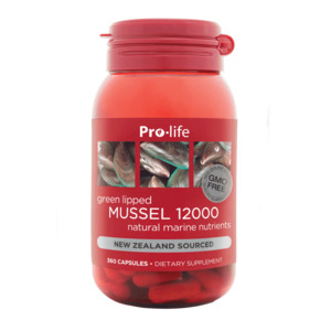Pro-life Green Lipped Mussel (12,000mg) 360 Capsules