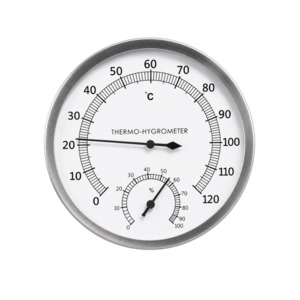 Stainless Steel Sauna Thermometer and Hygrometer