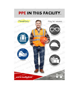 PPE in this facility 3 - A2 printed poster The Small Business Toolbelt