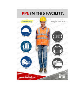 PPE in this facility 1 - A2 printed poster The Small Business Toolbelt