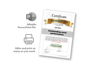 Products: Certificate of Recognition Pack 1 The Small Business Toolbelt