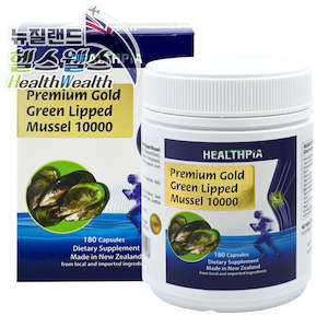Healthpia: 헬스피아 프리미엄 골드 초록입홍합 10000 180캡슐