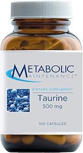 Metabolic Maintenance: Taurine 500mg 100caps