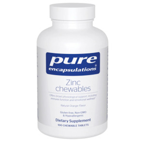 Zinc Chewables Natural orange flavor 100 chewables