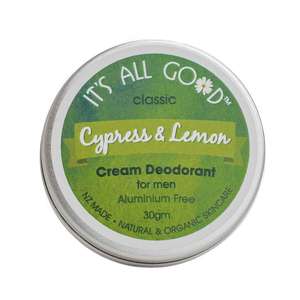 Natural Cream Deodorant For Men - Cypress & Lemon