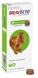 Bravecto: Bravecto Chewable Medium Dog 10-20 kg