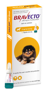 Bravecto: Bravecto Spot-On for Dogs X-Small 2-4.5 kg