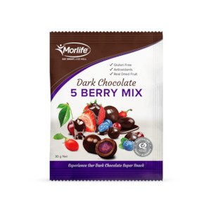 Gluten Free: Morlife Dark Chocolate Coated 5 Berry Mix