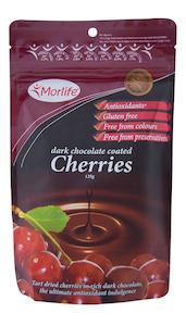 Morlife Dark Chocolate Coated Cherries 125g
