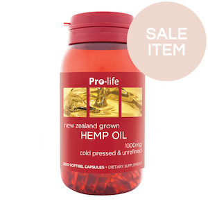 Pro-life Hemp Oil 1000mg 200 Softgel Capsules*