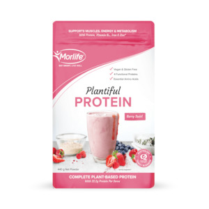 Morlife Plantiful Protein Powder 440g (Berry Swirl)