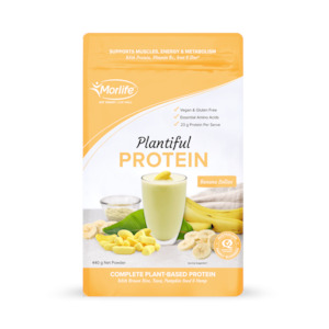 Morlife Plantiful Protein Powder 440g (Banana Lollies)