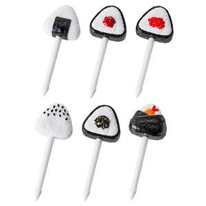 Food Picks: (6pc) 3D Food Picks, Onigiri Sushi