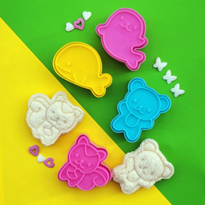 Sandwich Cookie Cutters: (4pc) Animals Sandwich Cutters Set
