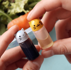 (3pc) Mini Sauce Bottle with Dropper, Cats